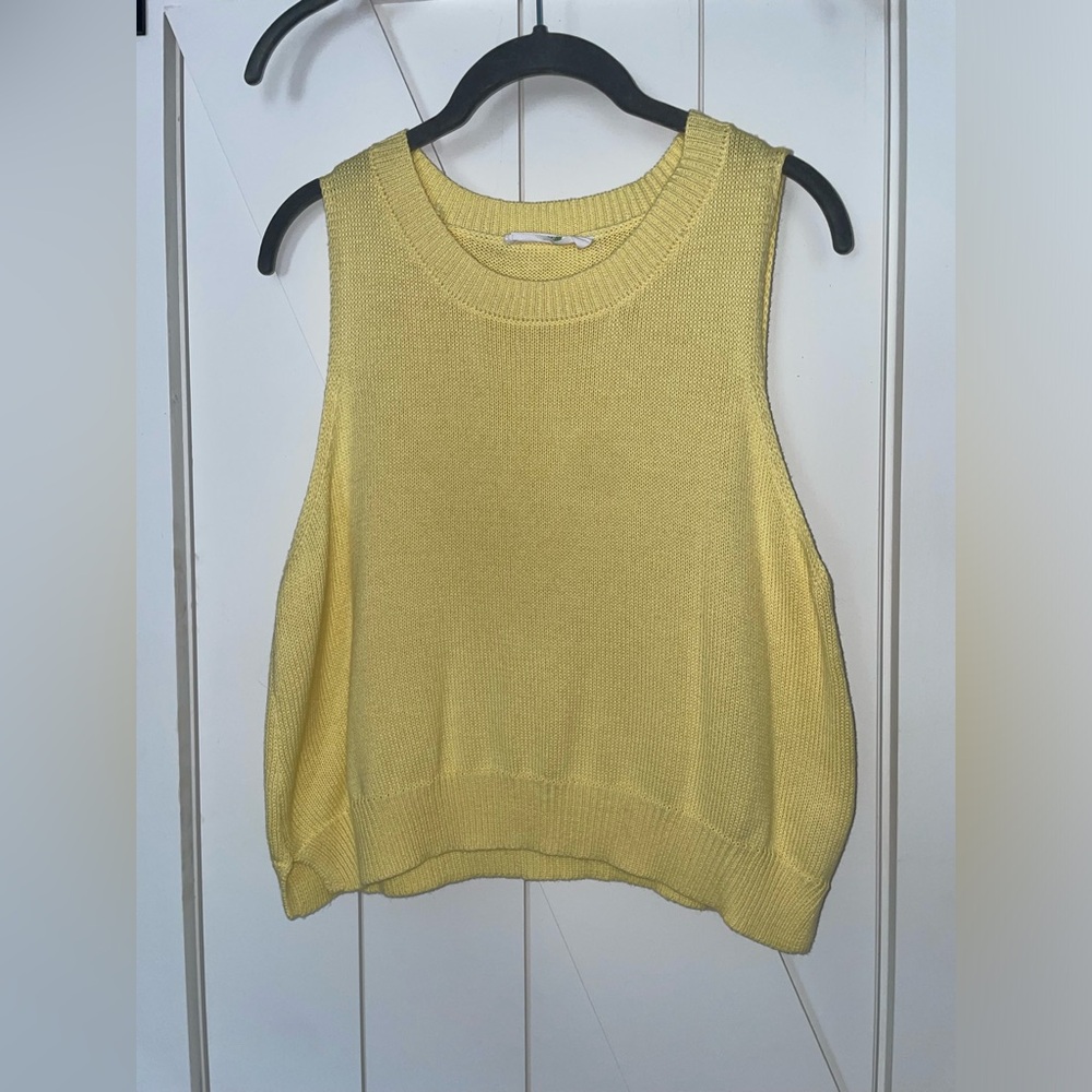 Double Zero Sweater Tank- Yellow